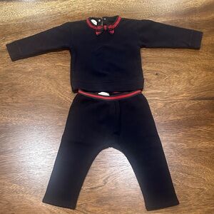 Gucci Navy Matching Set with Red and Green Stripe Trim